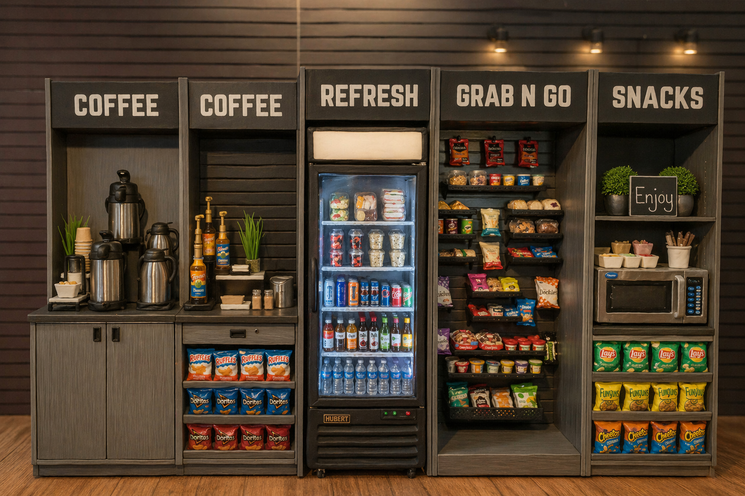 Zeus Vending micromarket with fresh food and drinks